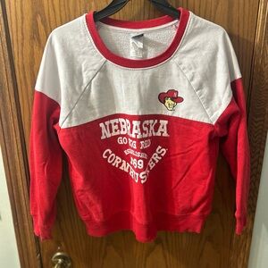 Nebraska Cornhuskers Kids Red and White Sweatshirt